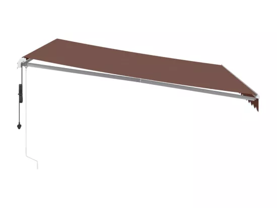 Auvent rétractable automatique avec LED marron 400x300 cm