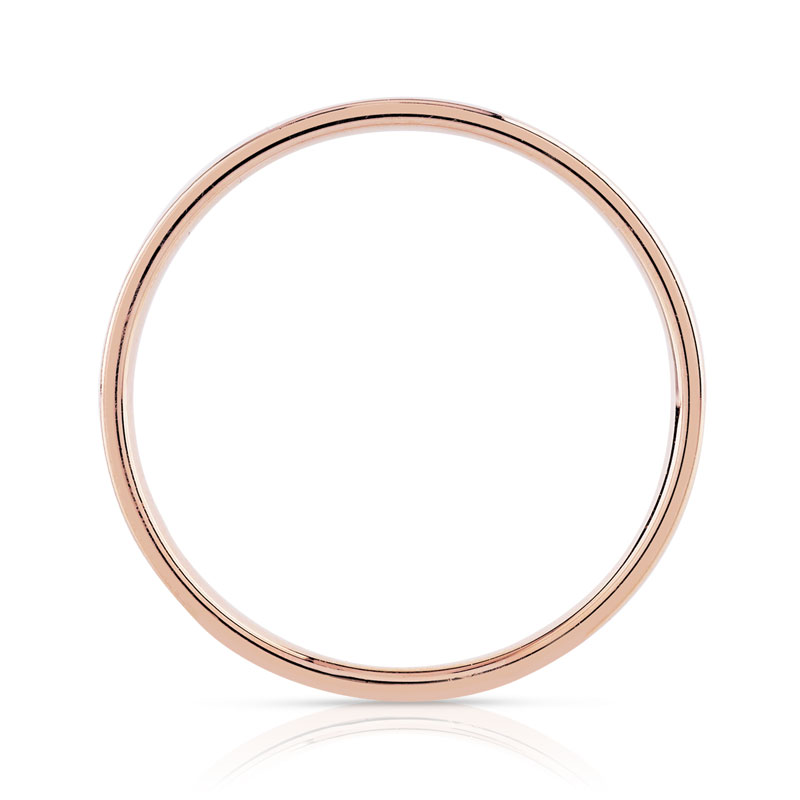 Alliance or 750 rose et laque céramique blanche 2,5 mm
