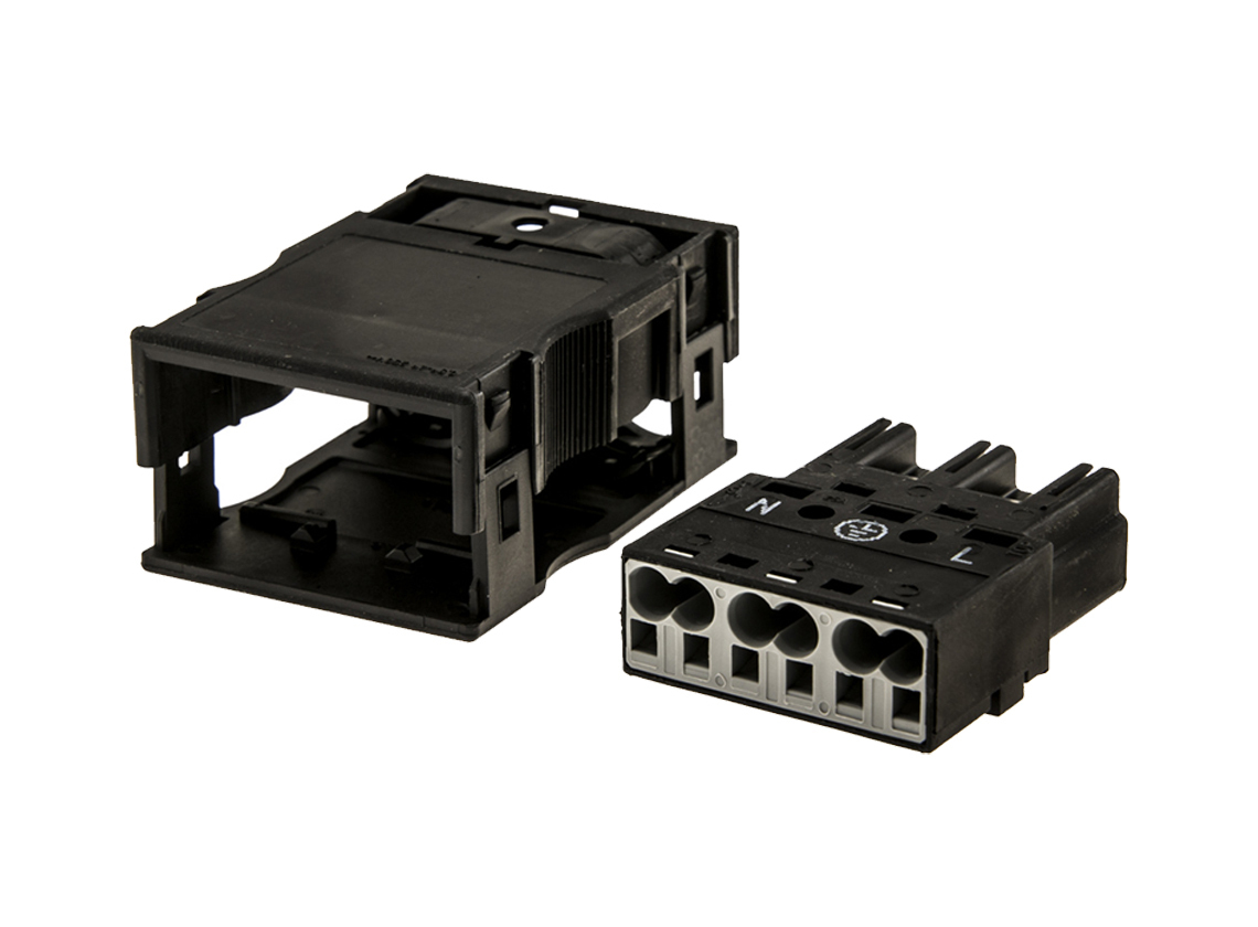 BBA WAGO Winsta Midi connector male - black