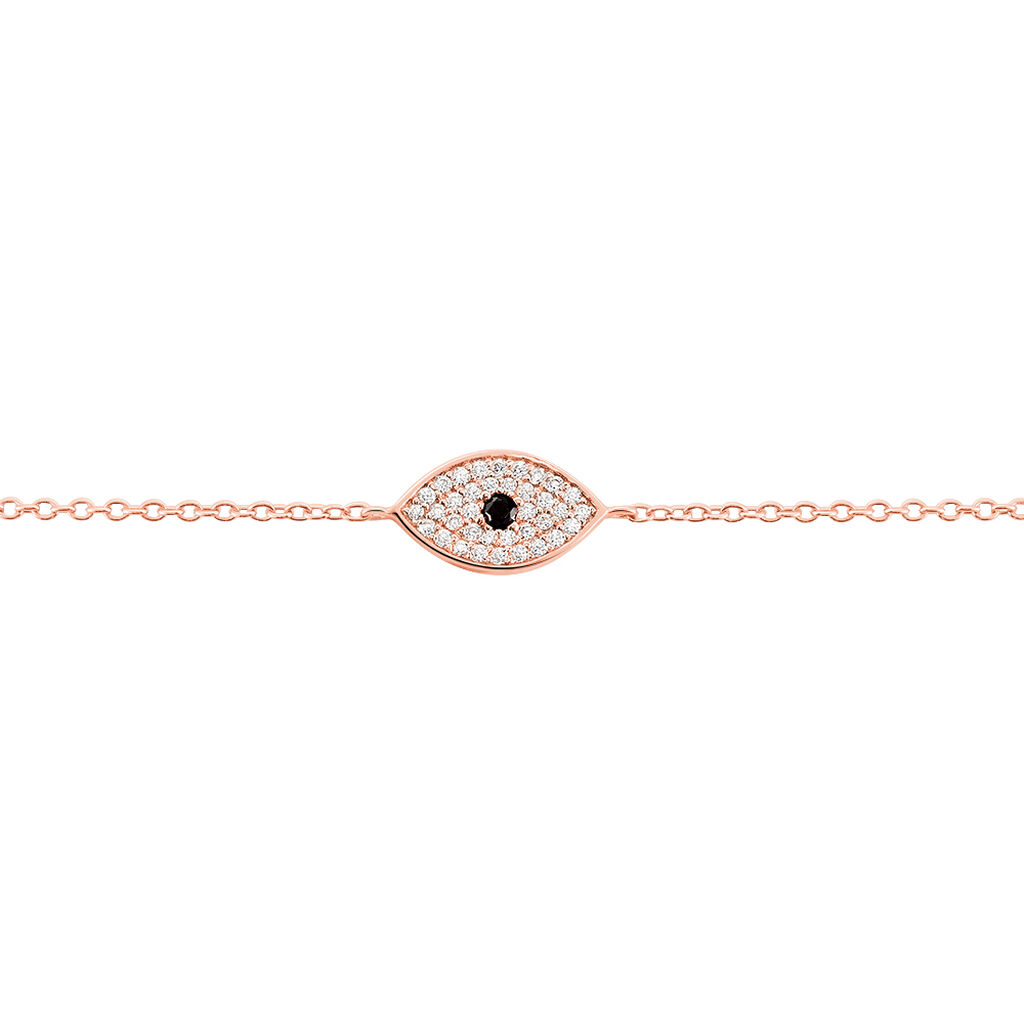 Bracelet Eldia Argent Rose Oxyde De Zirconium Diamant