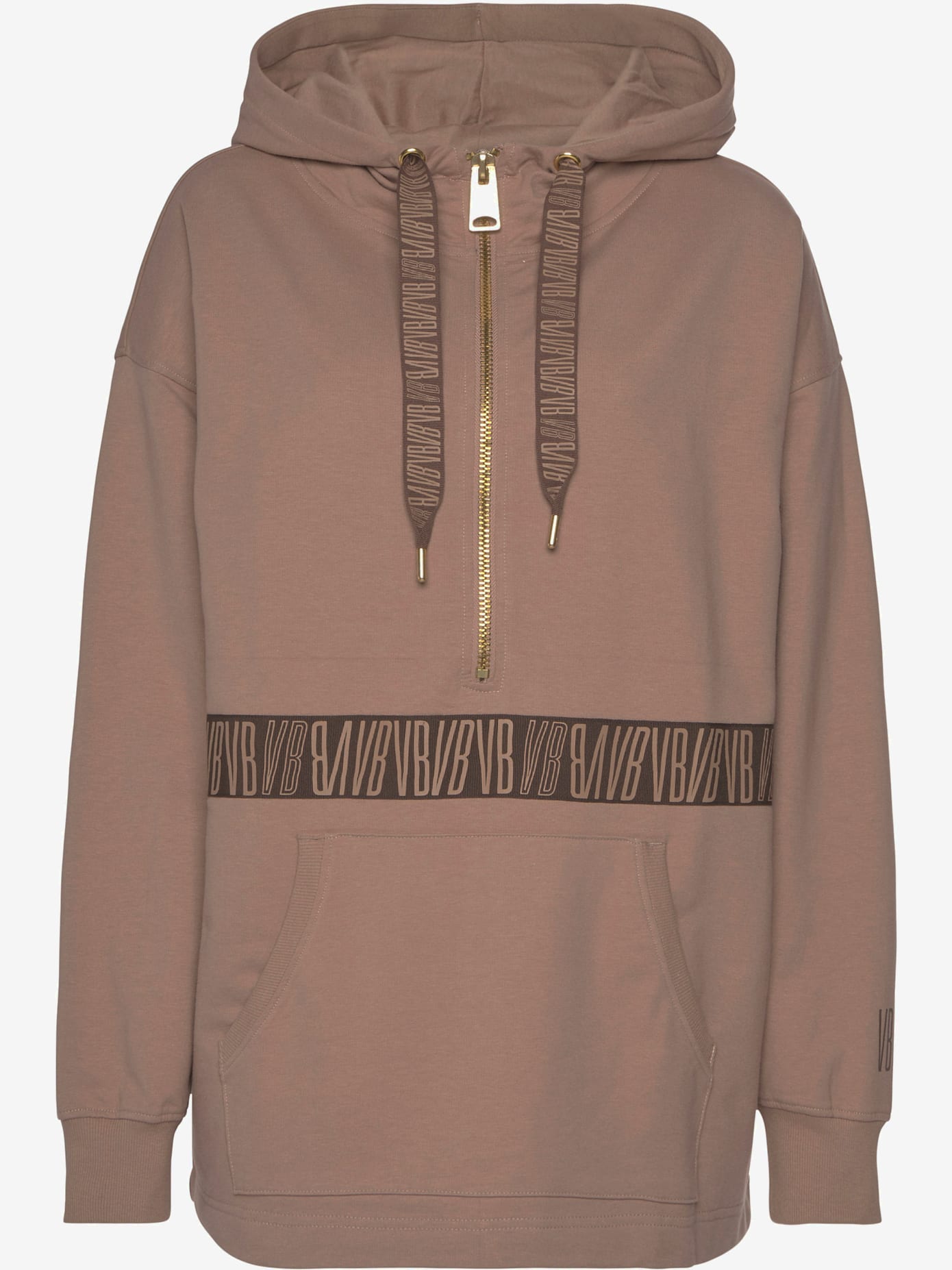 Sweatshirt à capuche capuche doublée avec lien à nouer
