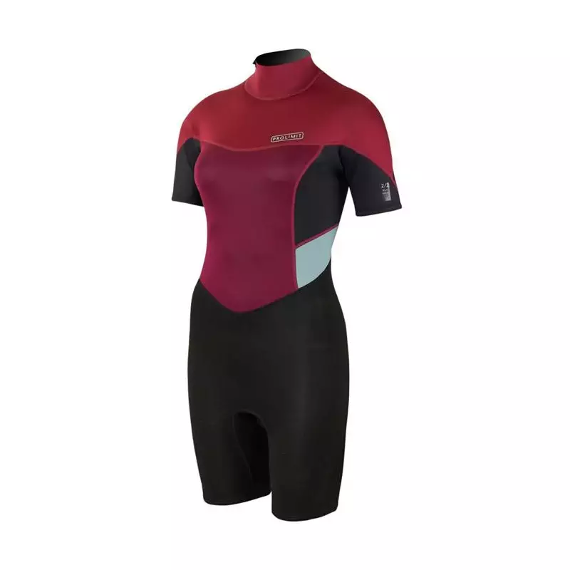 Combinaison shorty femme PROLIMIT Fire Backzip 2/2 Q-lining FL Black/Wine