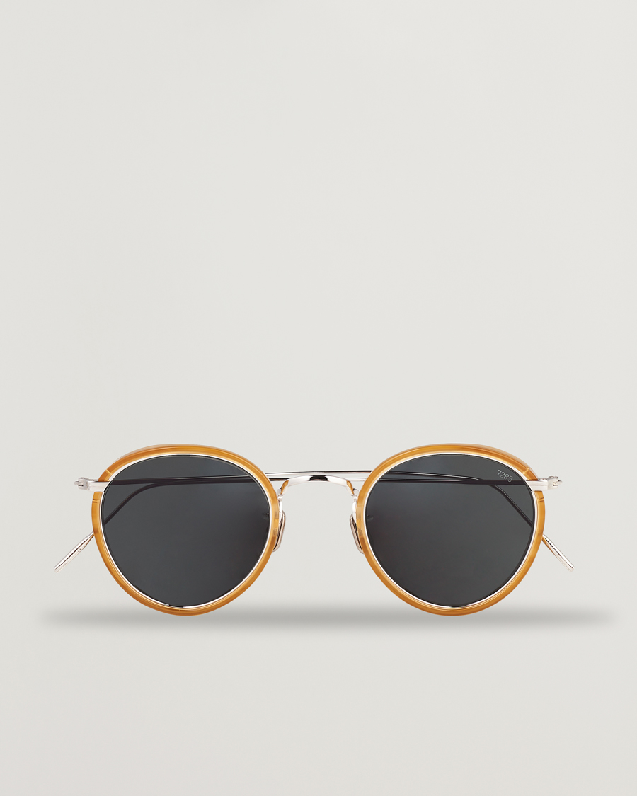 Eyevan 7285 717E Sunglasses Silver Honey