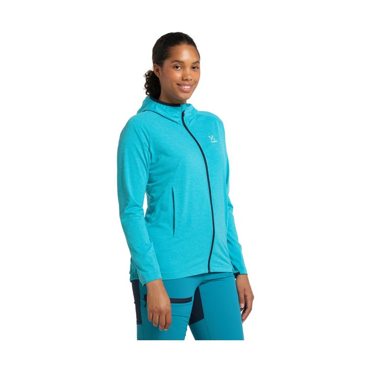 Haglöfs Mirre Mid Hooded Jacket Women Maui Blue
