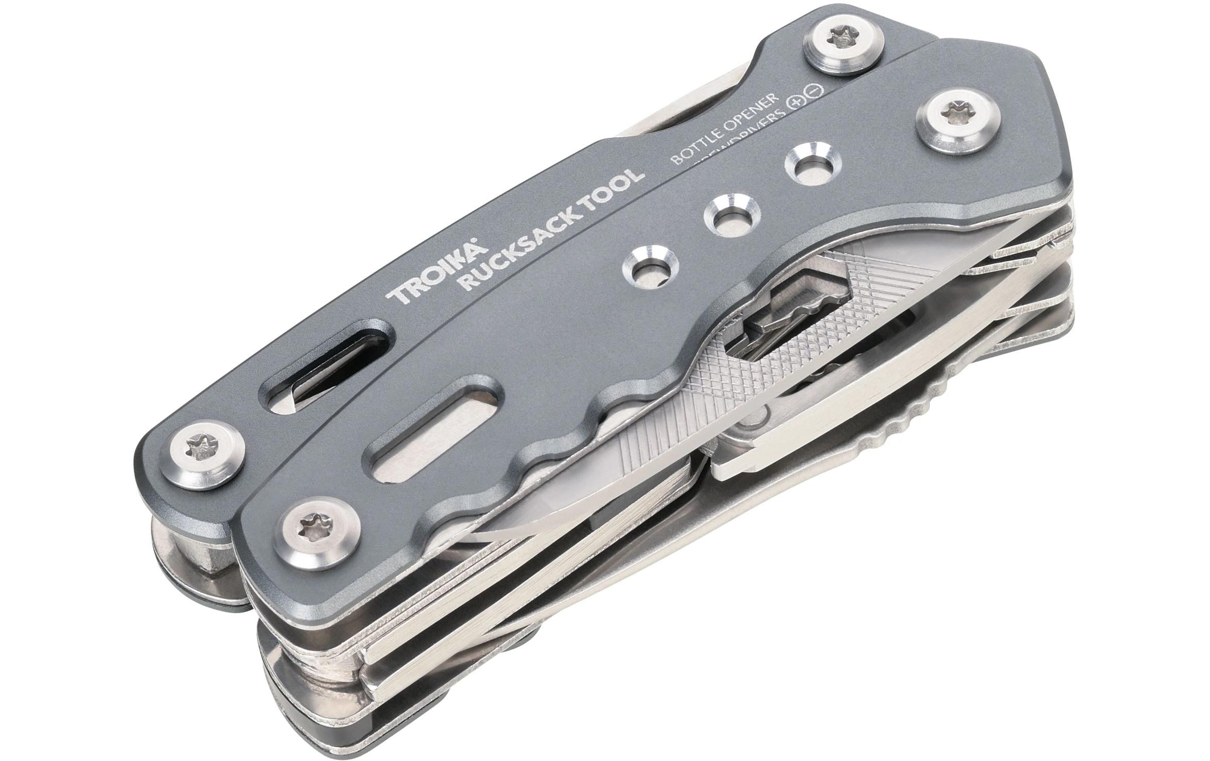 Taschenmesser Rucksack Tool mit 15 Funktionen, GrauMultifunktions-Werkzeug