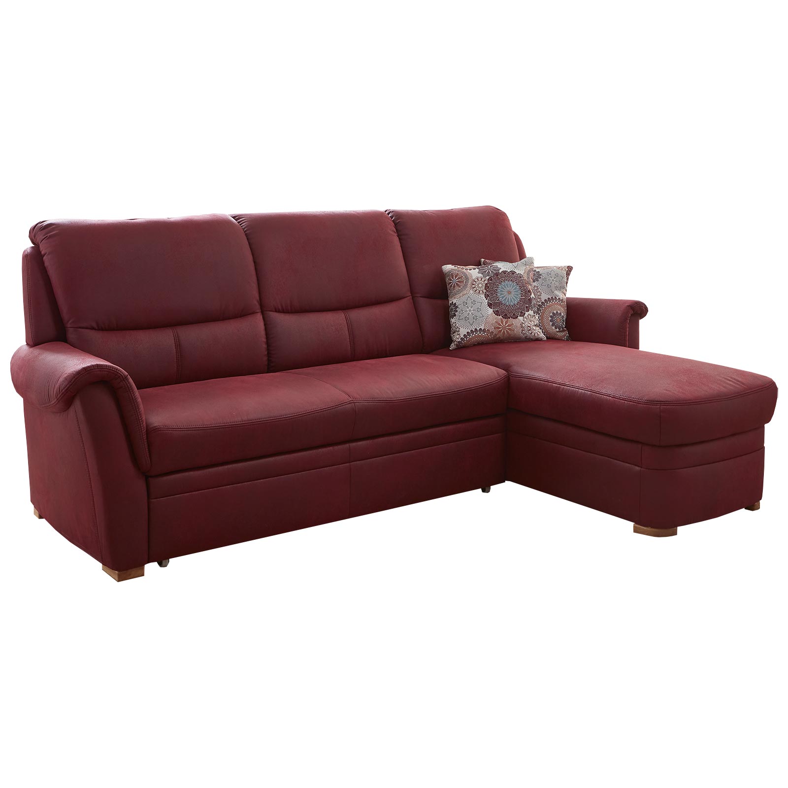 polsterpower Ecksofa - wine - Basismodell - Canapé rechts