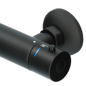 Atlantic Griffin thermostatische douchekraan Zwart 15 cm