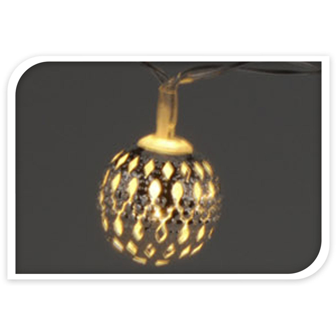 10er LED-Kugellichterkette - ca. 130 cm - verschiedene Farben