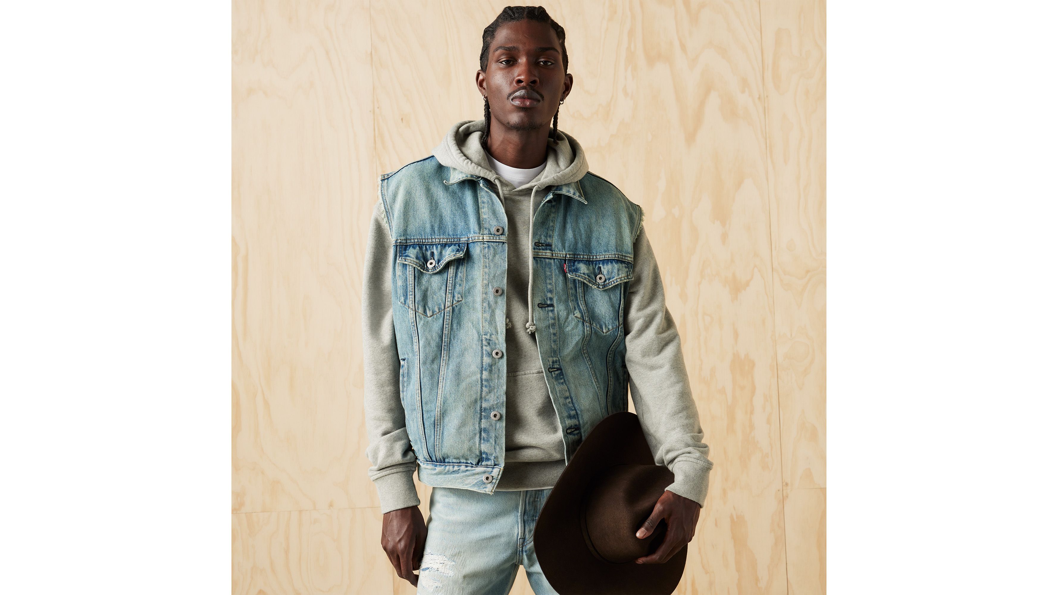 Veste Trucker relaxed - Kentucky Blue Vest - Bleu
