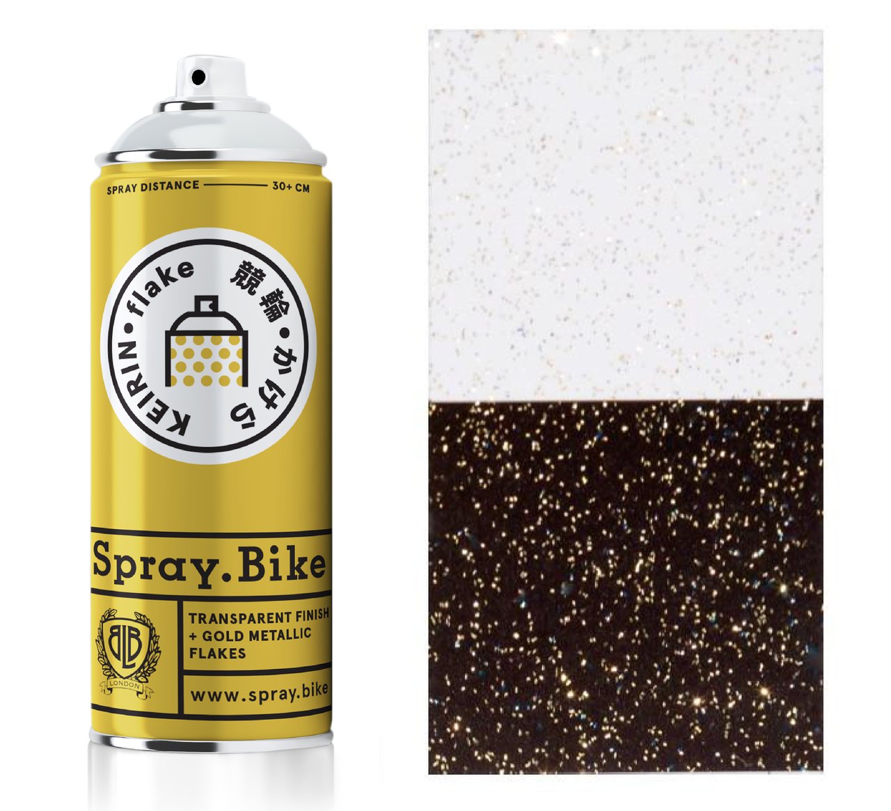 Spray.Bike Klarlak med guld glimmer effekt 400 ml