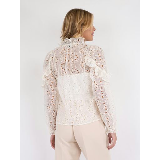 Neo Noir Nadira Embroidery Bluse, Ivory, 36