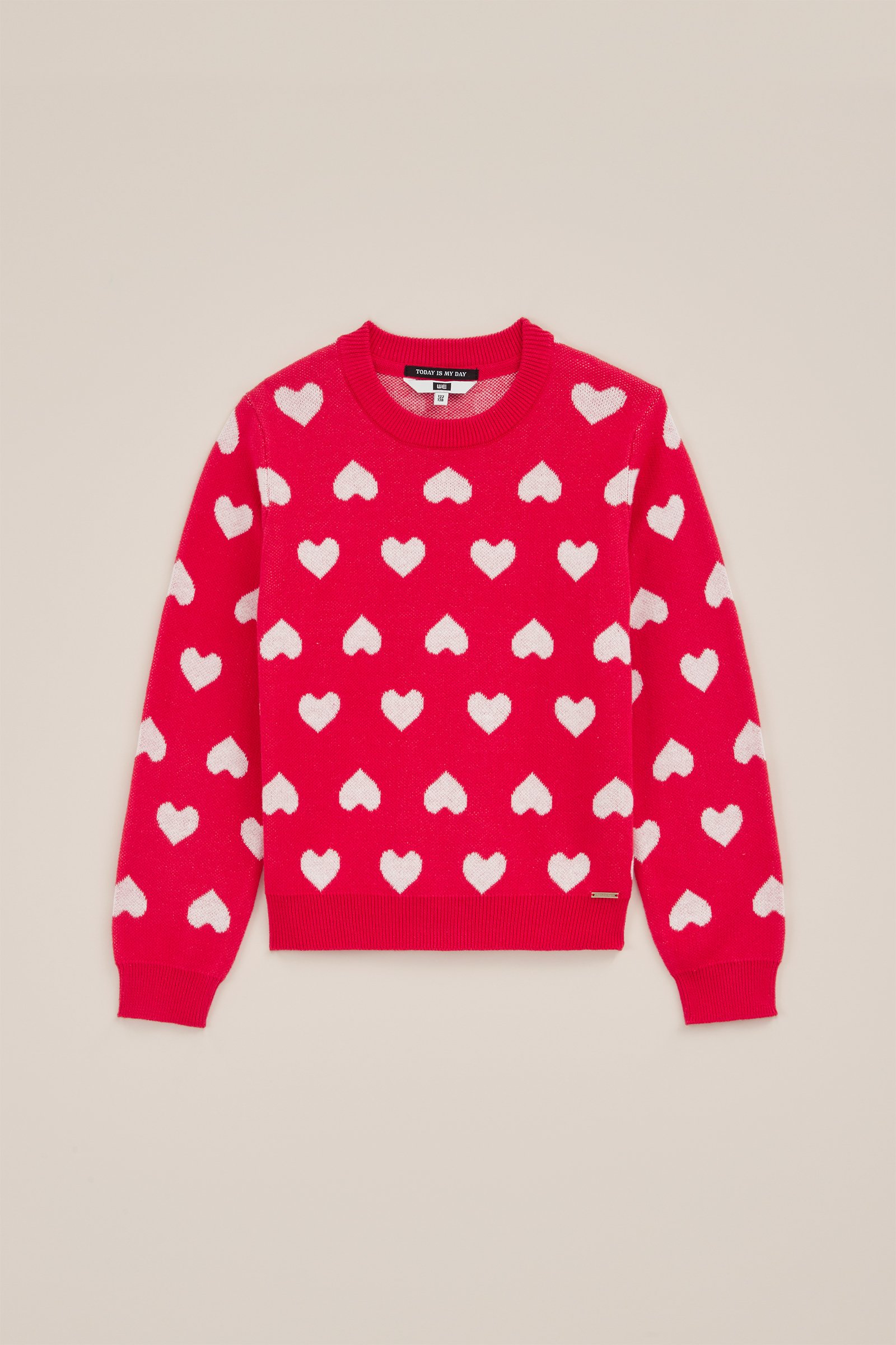 Meisjes trui met dessin WE Fashion Vuurrood