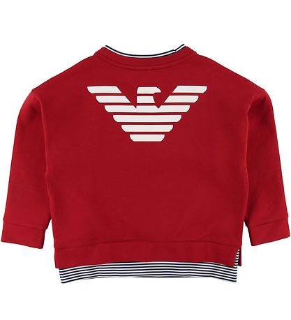 Emporio Armani Bluse - Rød m. Logo