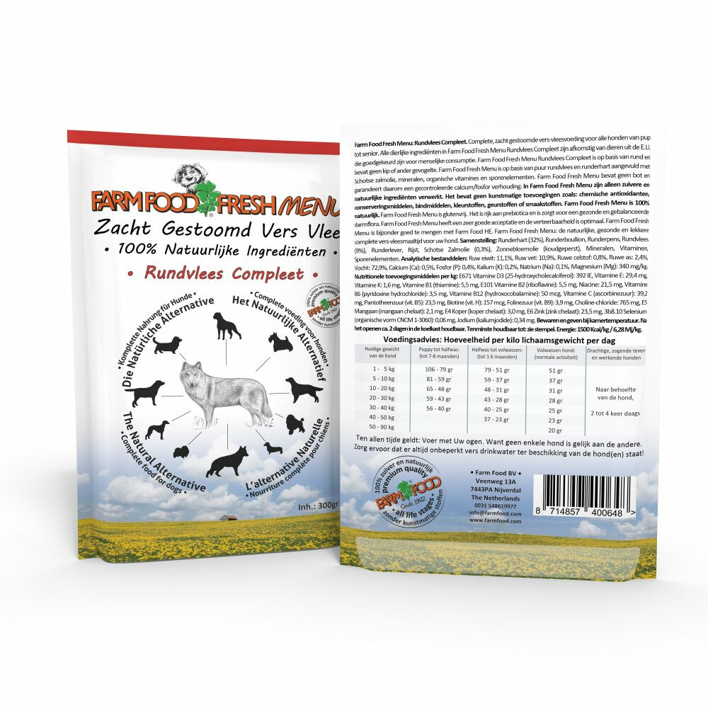 10x Farm Food Fresh Menu Rundvlees300 gr