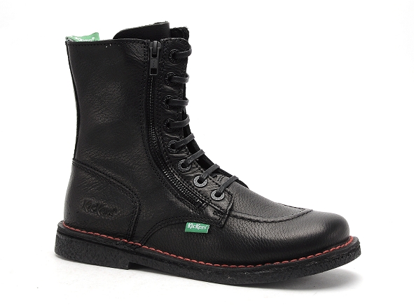 Kickers boots bottine plates femme meetickzip noir