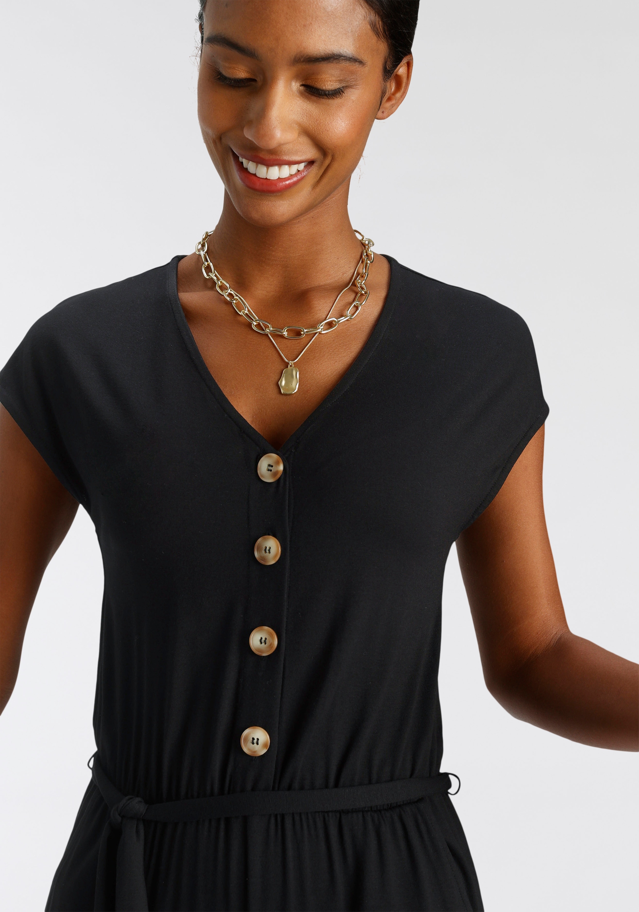 Tamaris Culotte-Overall , mit Knopfleiste