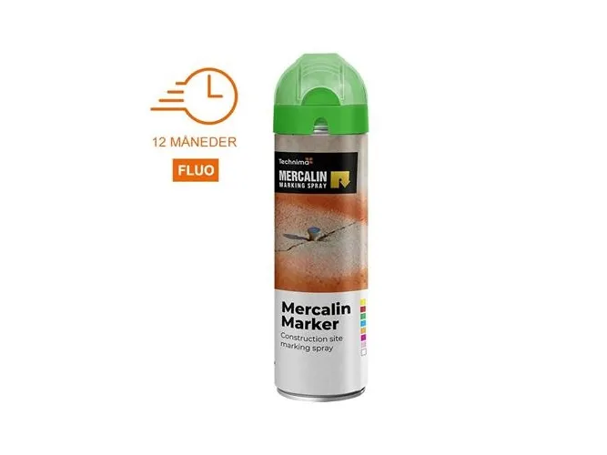 Mercalin Marker fluo 500 ml grøn