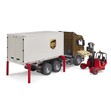 BRUDER® Scania Super 560R UPS Logistik-LKW mit Mitnahmestapler