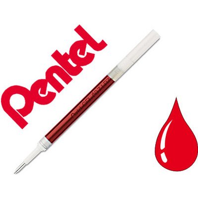 Recharge pentel roller encre gel energel bl57/bl77/bl107 largeur moyenne coloris rouge