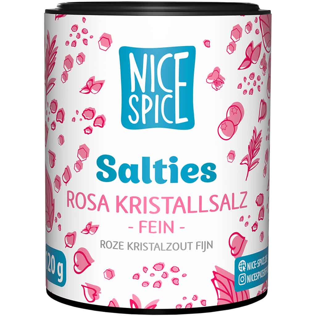 Nice Spice Salties rosa Kristallsalz fein 120g MHD:30.10.25