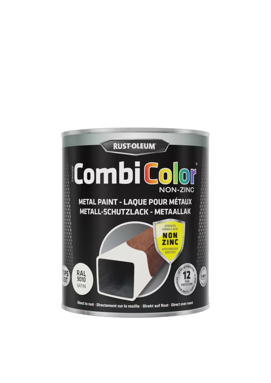 Rust-Oleum Combicolor Zinkvrij Zijdeglans Ral 9010 750Ml
