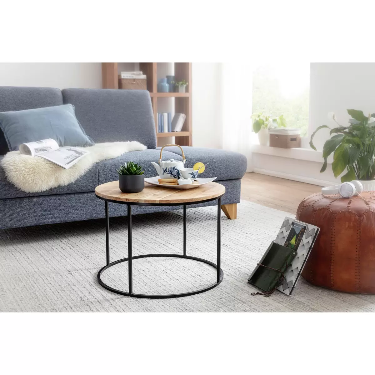 Couchtisch Blois braun,natur,schwarz
