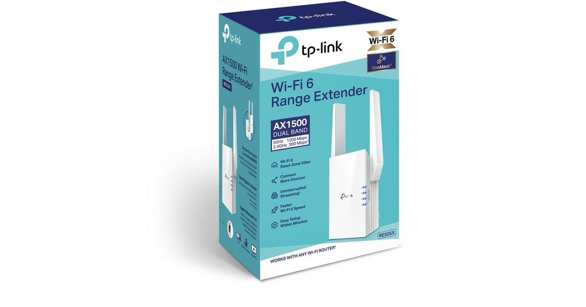 TP-LinkRE505X - AX1500 Wifi Range Extender repeater  (Wit)