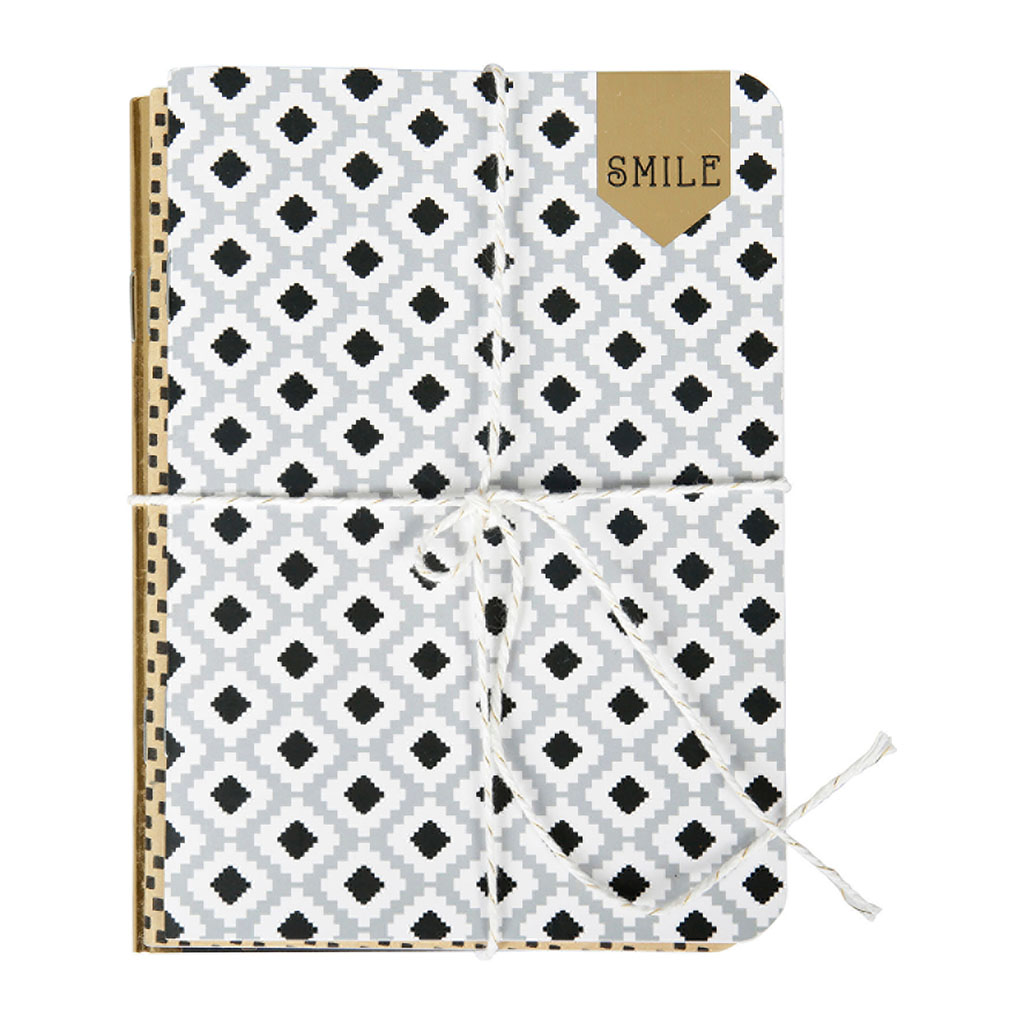 Lot de 3 carnets ETHNIK A6 10.5x15cm