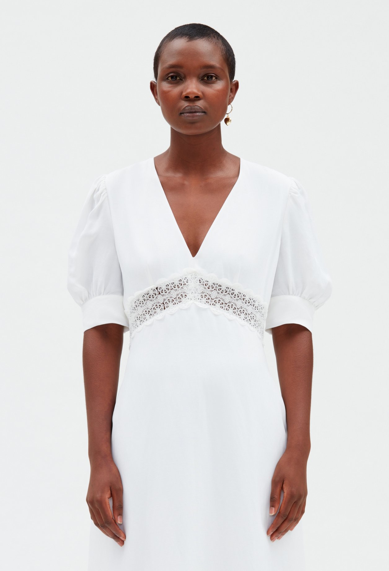 Robe midi brodee