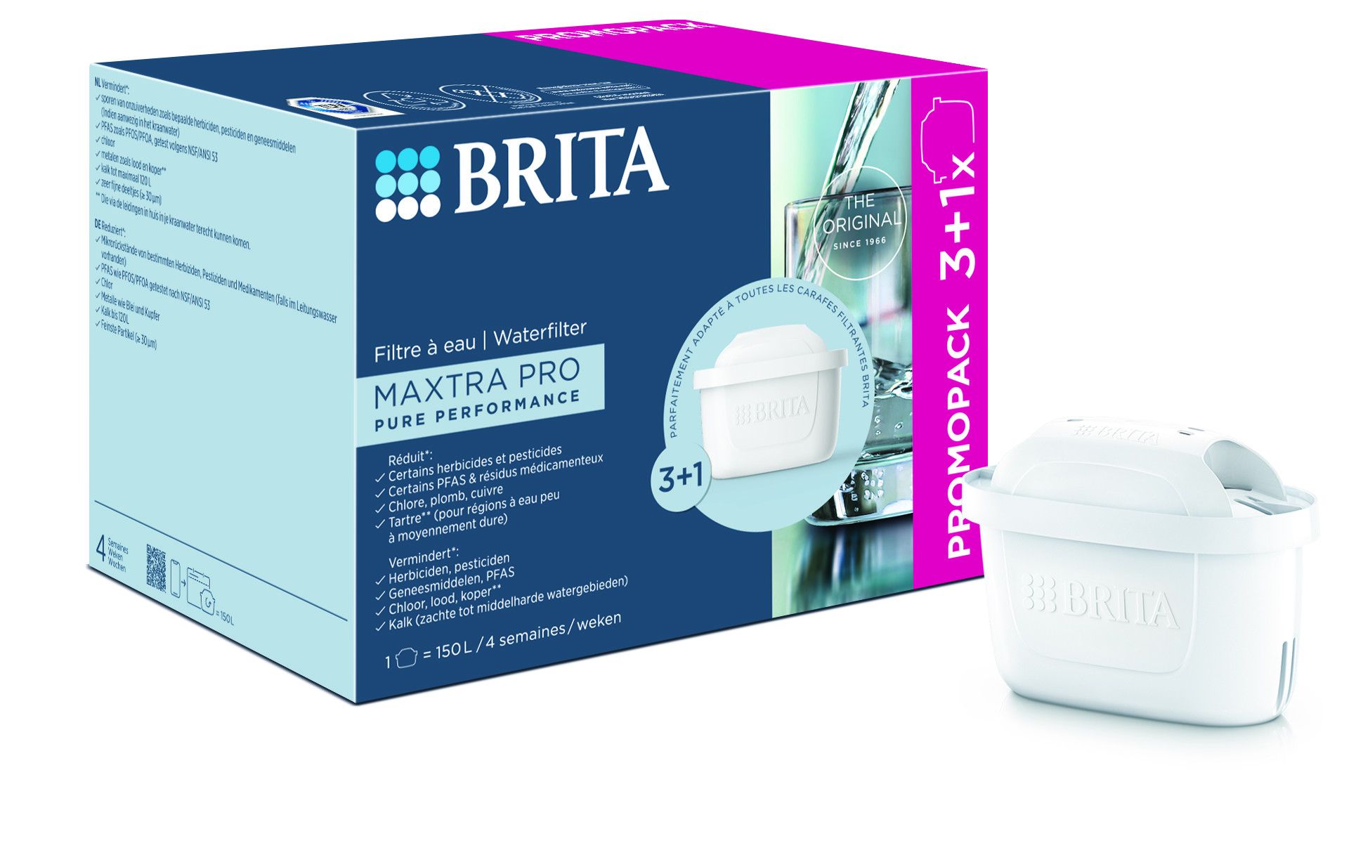 Brita Waterfilterpatroon Maxtra Pro Pure Performance 3+1 (4 stuks)