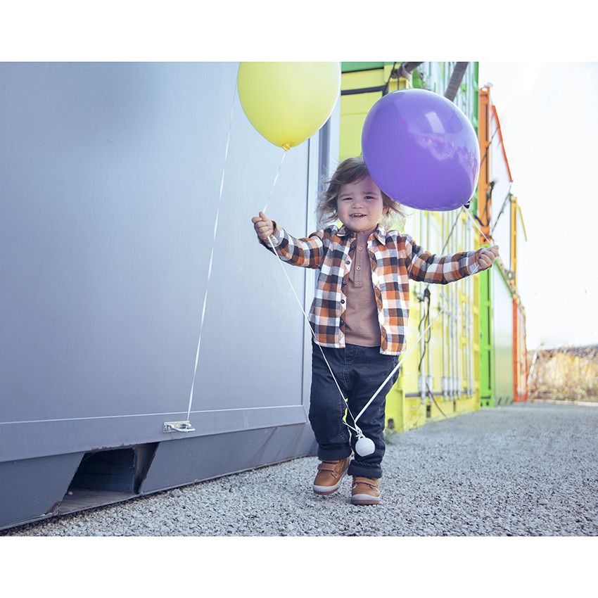 Jean effet délavé doublé micropolaire pour bébé garçon - Bleu moyen