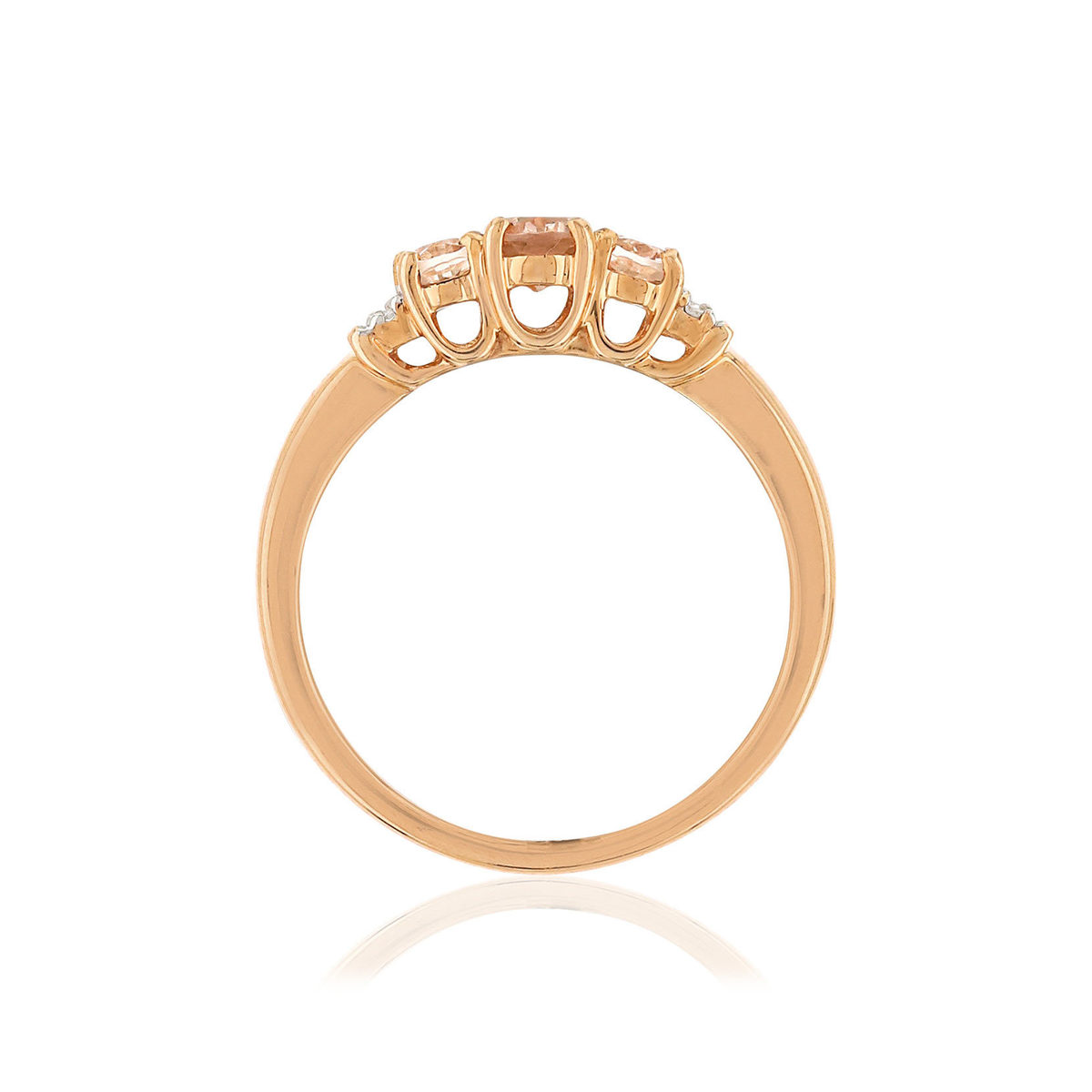 Bague MATY Or 375 2 tons Diamants et Morganites