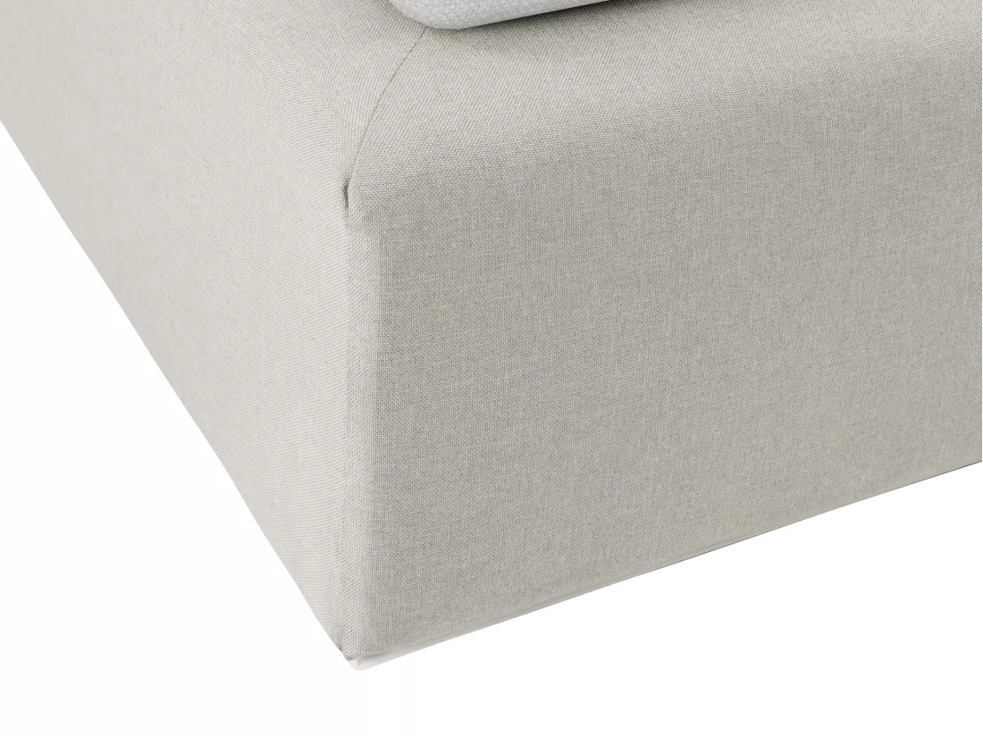 Ensemble complet boxspring tête de lit + sommier avec leds + matelas - 180 x 200 cm - Tissu - Gris - OTARU de YSMÉE