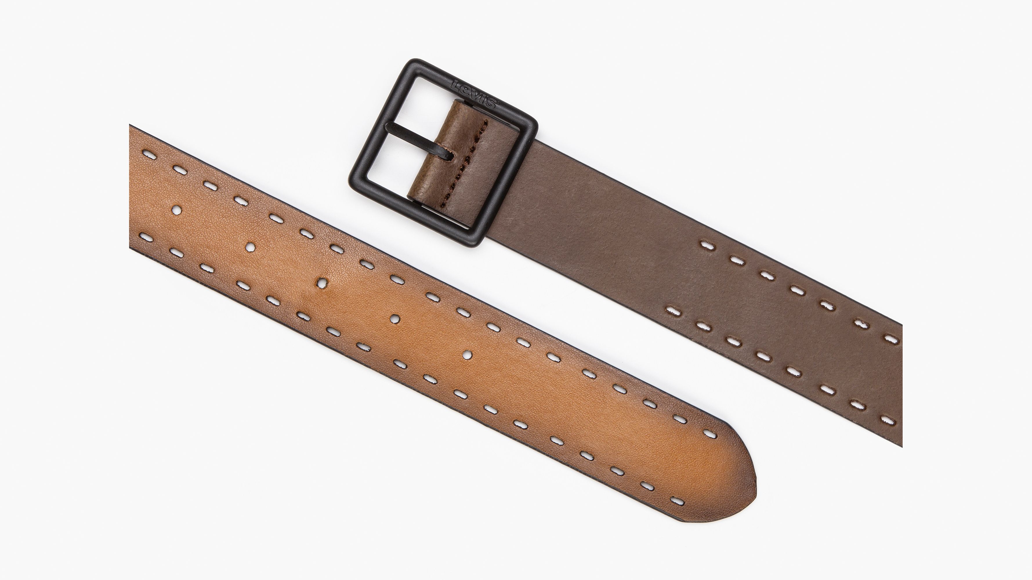 Ceinture réversible Elevated Core - Dark Brown / Tan - Marron