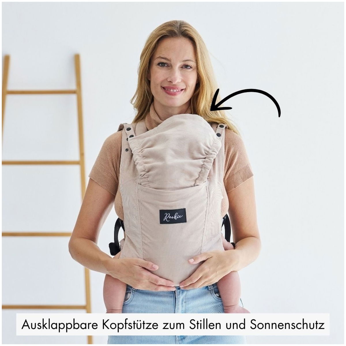 RookieRookie   Premium Elite Cord Babytrage stone