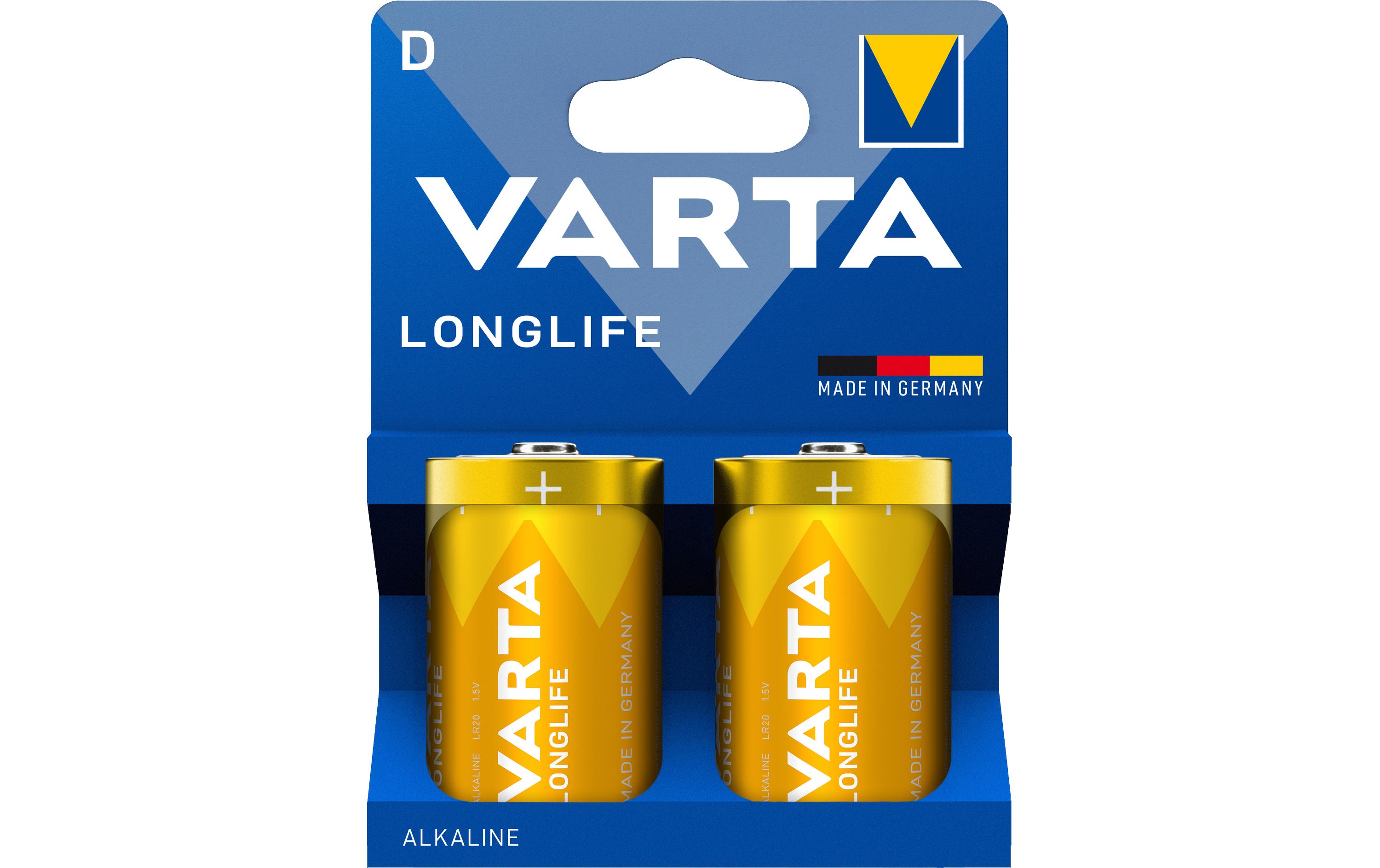 Batterie Longlife D , 2 StückGute Qualität – lange Lebensdauer und konstante Leistung