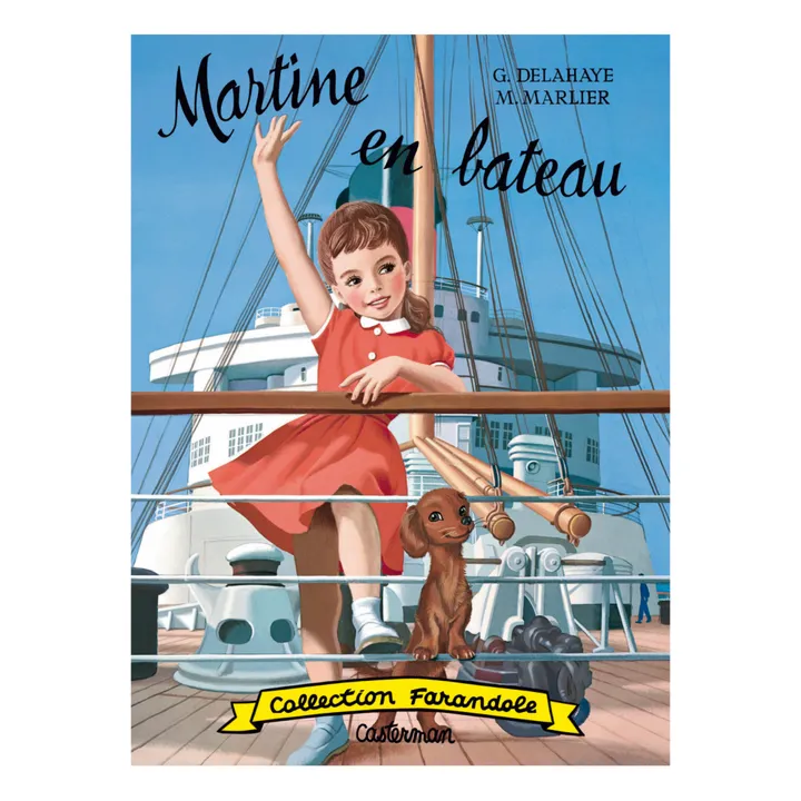 Les Jolies Planches Affiche Martine en bateau | Bleu
