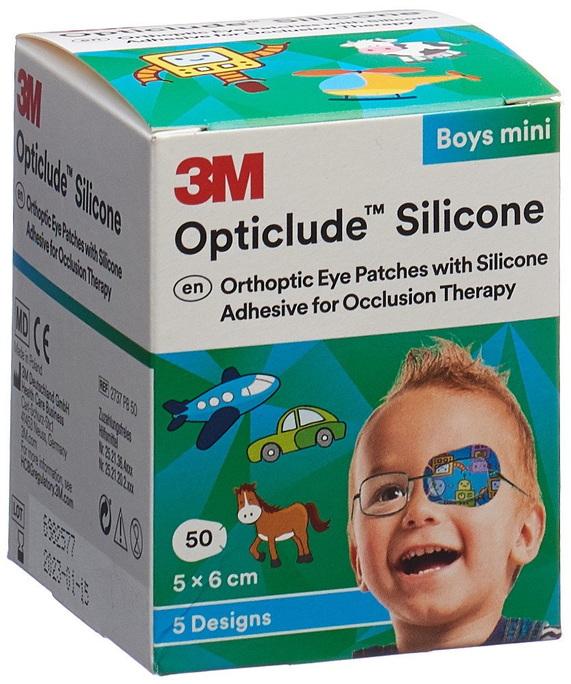 OPTICLUDE Silicone Augenverband<br>50 Stück, 5x6cm, Mini Boys