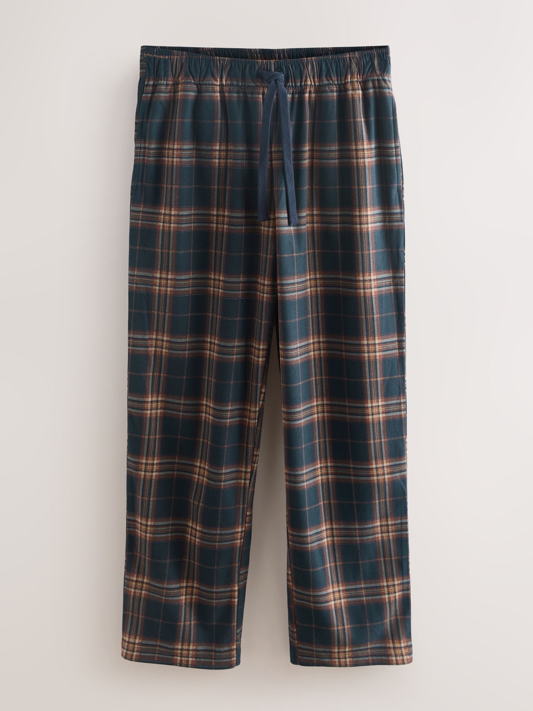 Marineblauw/roestbruin - Motionflex - Behaaglijke pyjama met lange mouwen