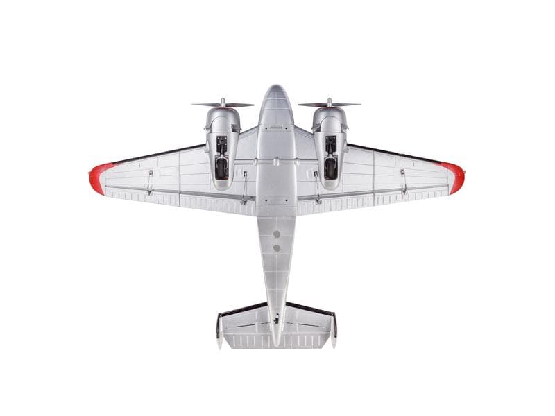 E-flite Motorflugzeug Beechcraft D18 1504 mm BNF Basic 2-Motoriger Scale Tiefdecker mit Spektrum Technik