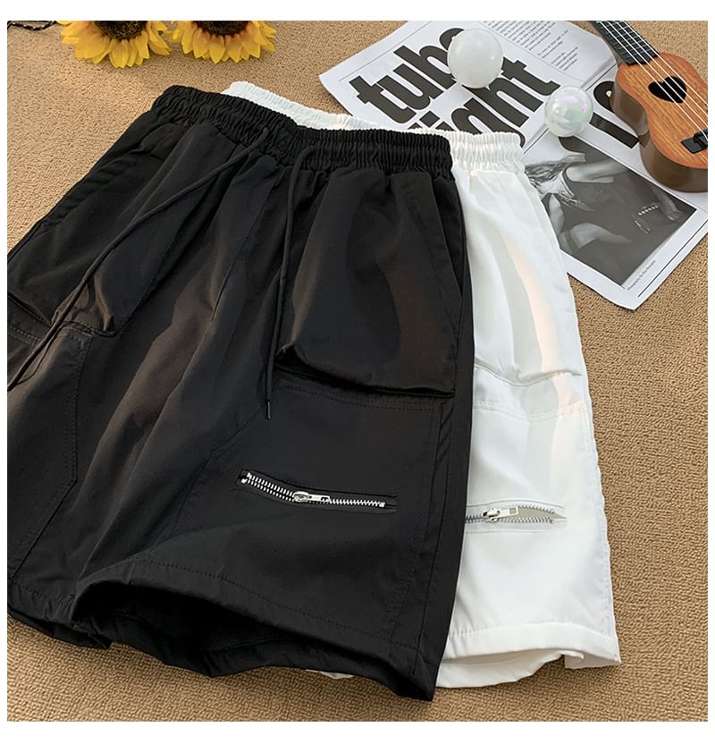 Diphon - Effen shorts met trekkoordtaille