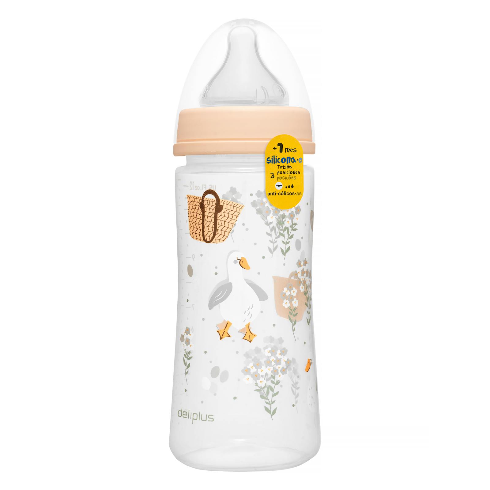 Biberon tétine silicone Deliplus 360 ml avec trois positions +1 mois