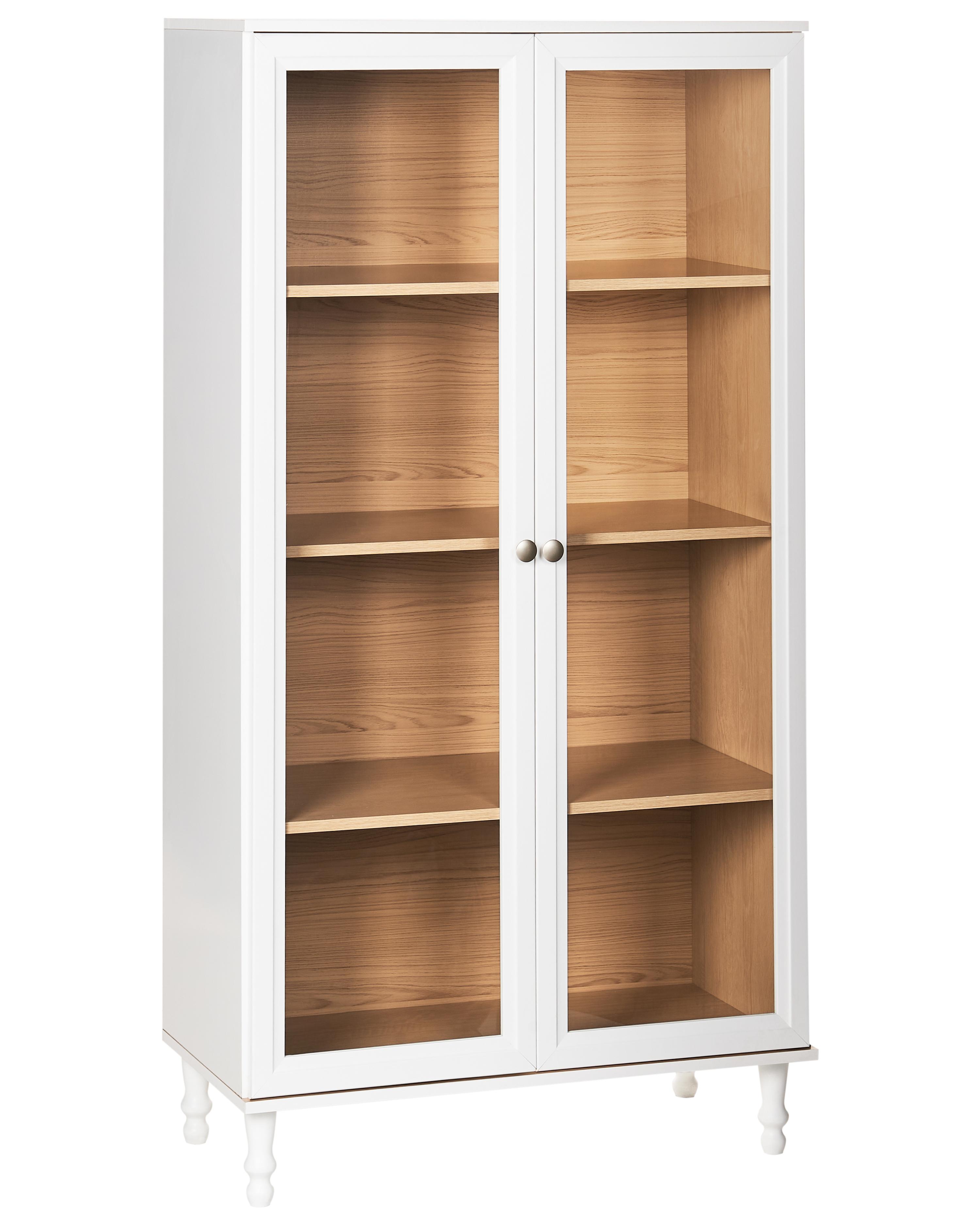 Glazen vitrinekast TINGLEDALE 80 cm Wit