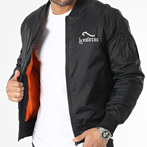 Veste Bomber Wave Noir Blanc