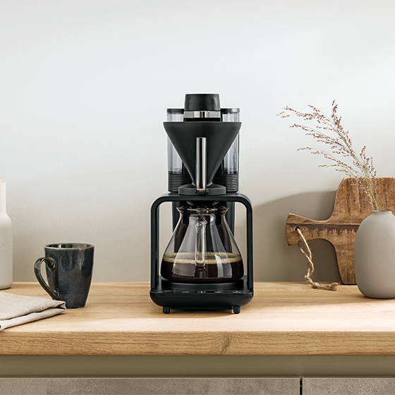 epour®|Filterkaffeemaschine Schwarz-Chrom