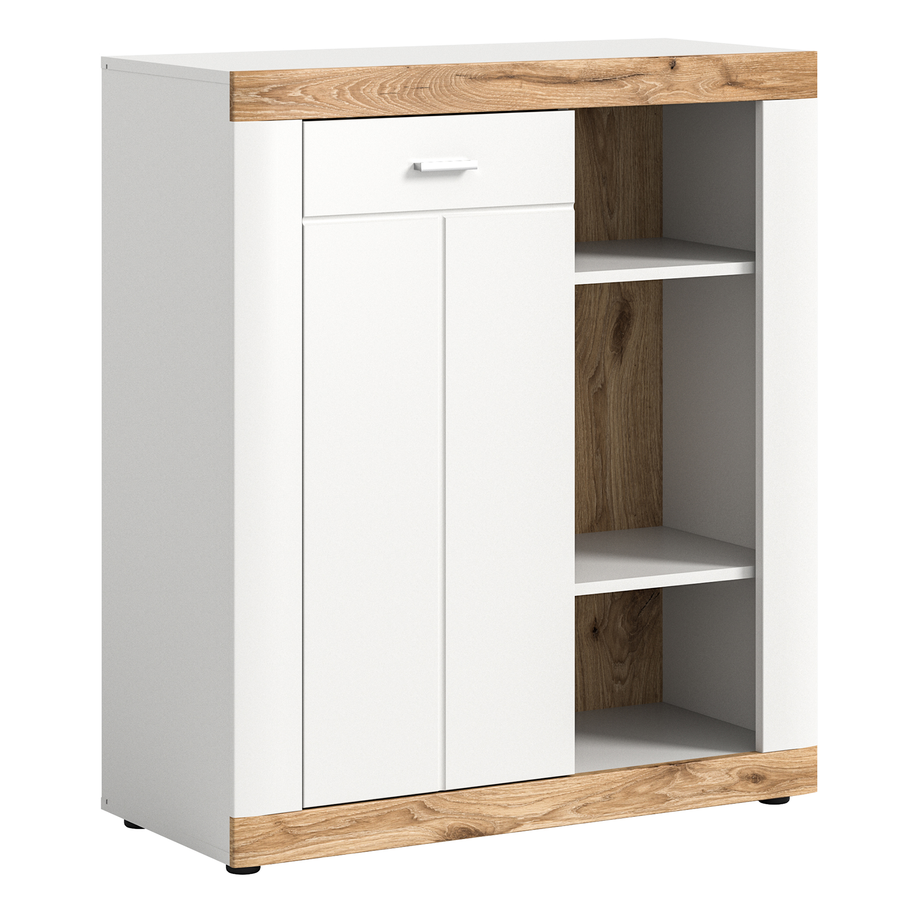 Kommode LAREDO - weiß-Nox Oak - 91 cm