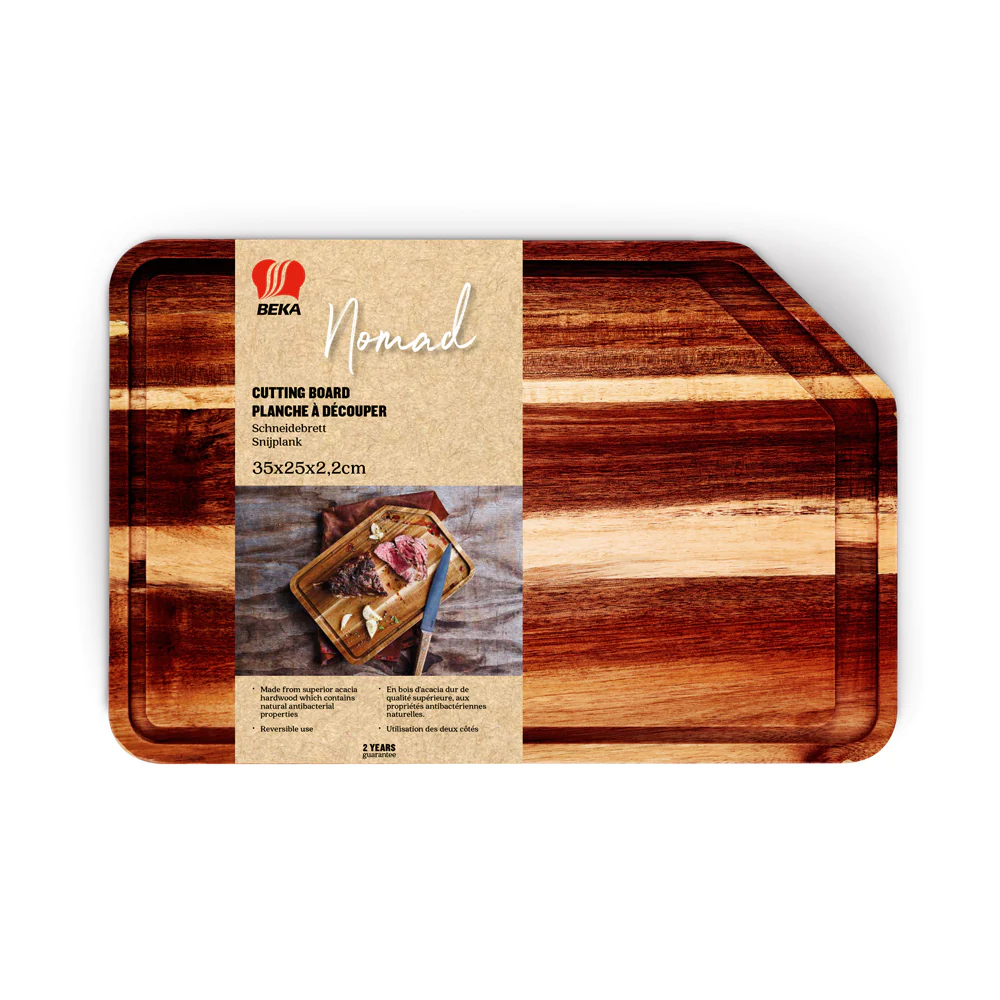Planche à découper Nomad 35x25x2,2 cm en acacia Beka