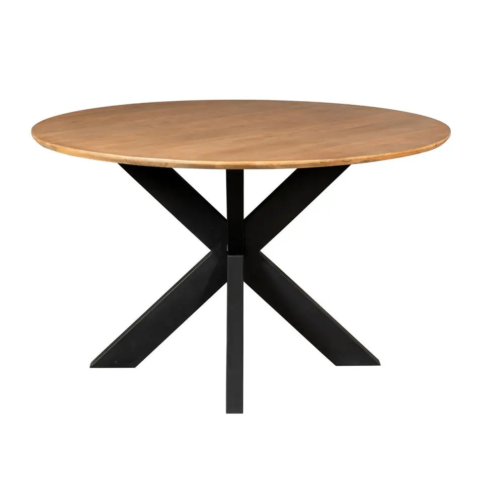 Eettafel Rond Naturel Hout - 150x150x76cm - Madison