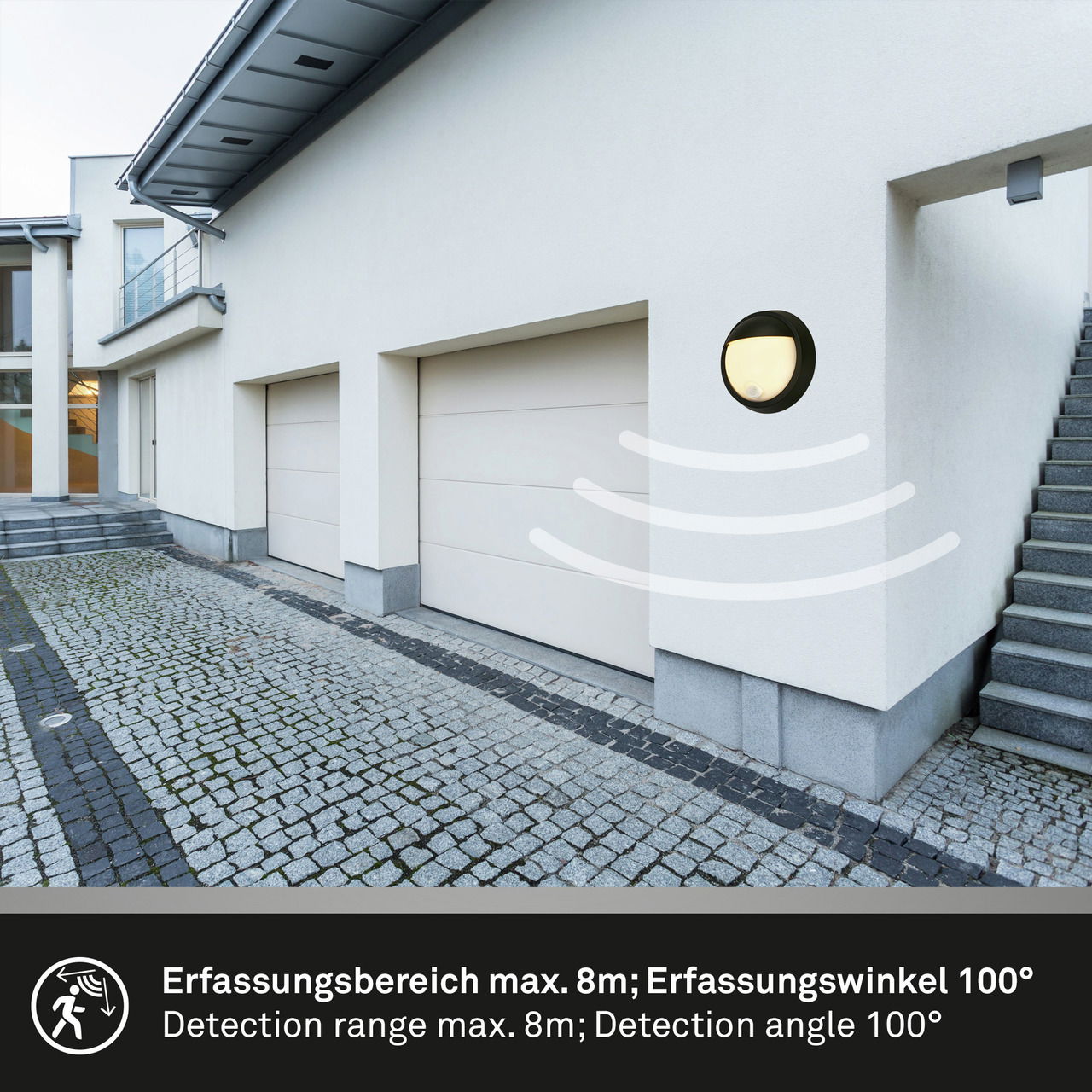 Briloner Akku-Außenwandleuchte