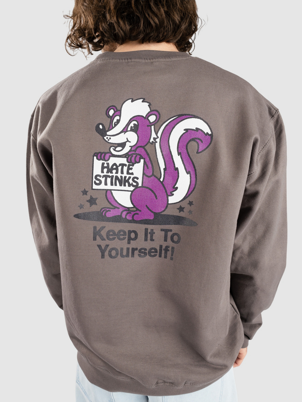 A.LAB Hate Stinks Sweater gray